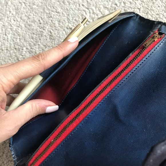 Vintage Leather Kissing Clasp Wallet - Picture 5 of 9